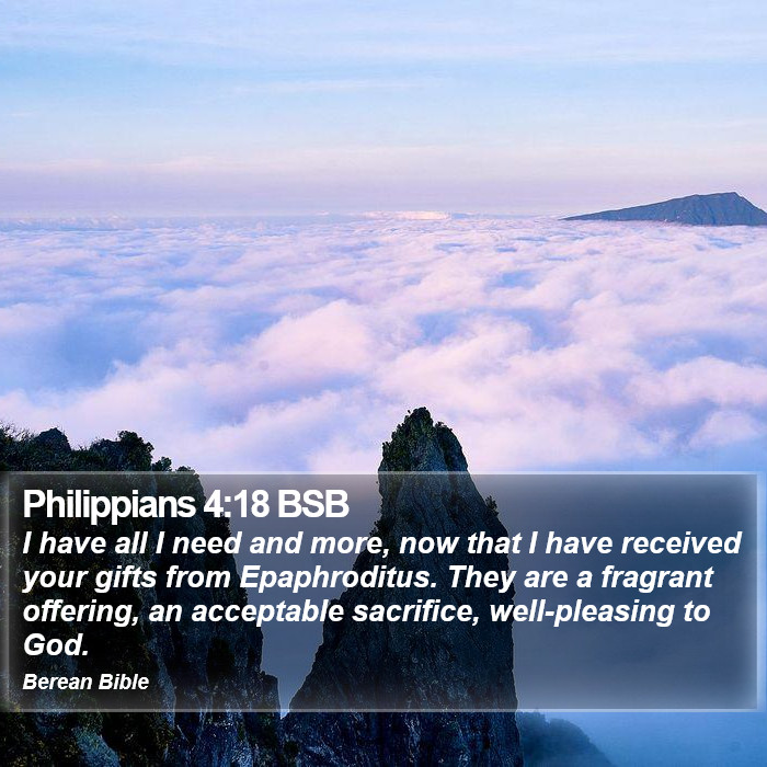 Philippians 4:18 BSB Bible Study