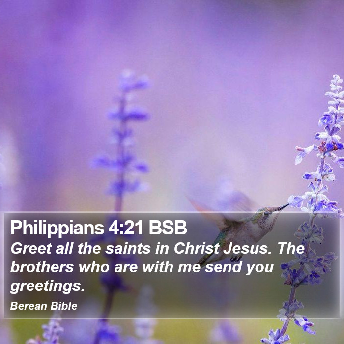 Philippians 4:21 BSB Bible Study