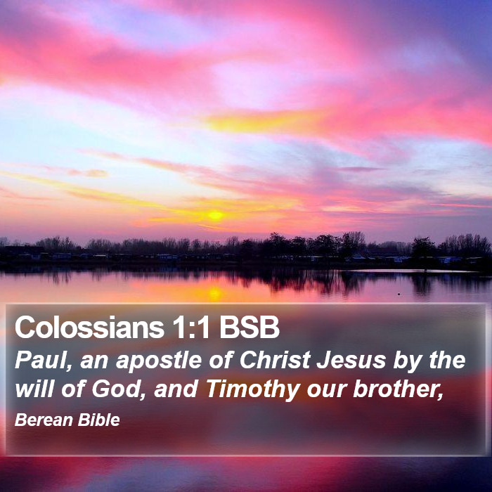 Colossians 1:1 BSB Bible Study