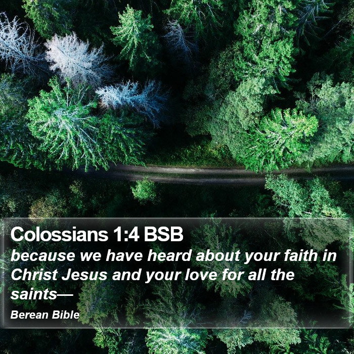 Colossians 1:4 BSB Bible Study