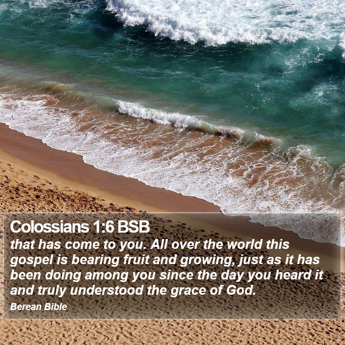 Colossians 1:6 BSB Bible Study