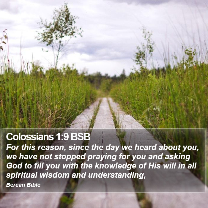 Colossians 1:9 BSB Bible Study