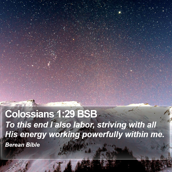 Colossians 1:29 BSB Bible Study