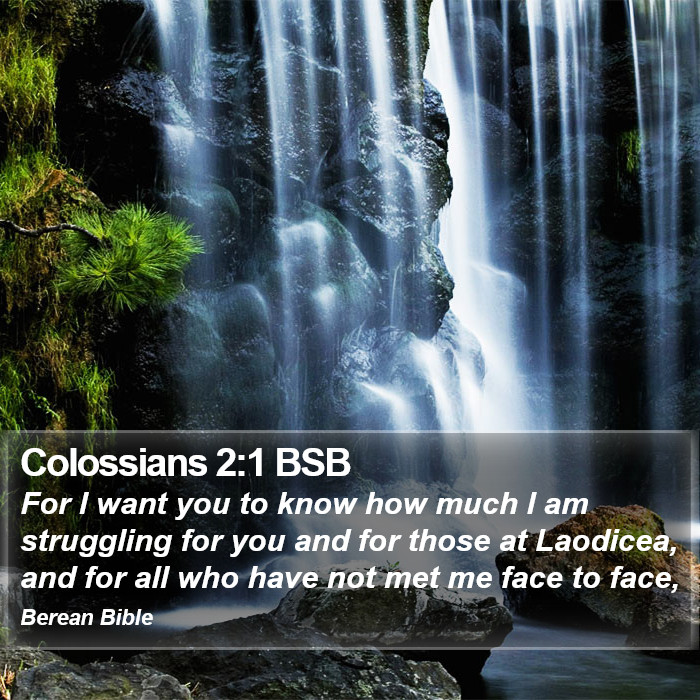 Colossians 2:1 BSB Bible Study