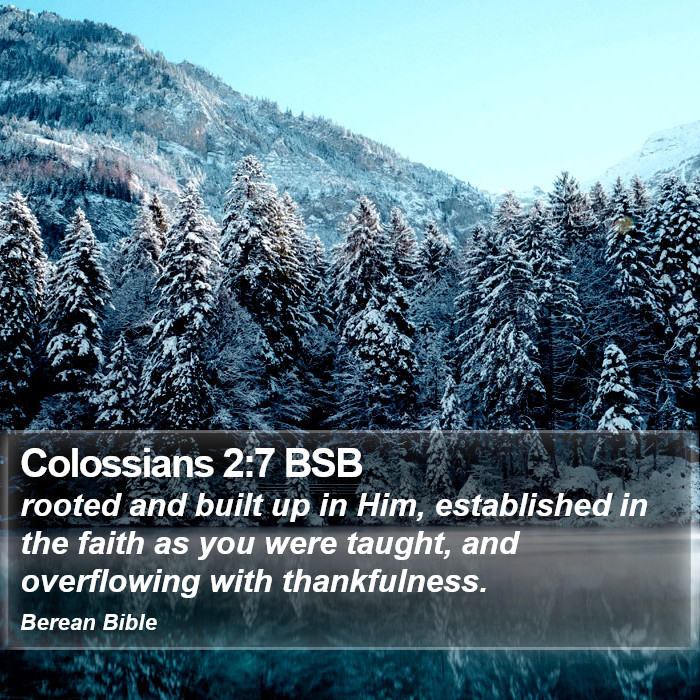 Colossians 2:7 BSB Bible Study