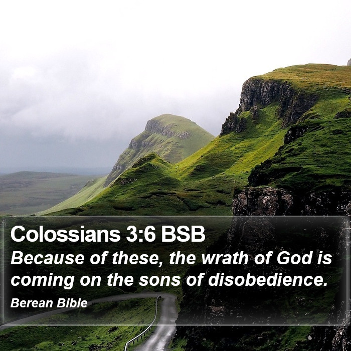 Colossians 3:6 BSB Bible Study