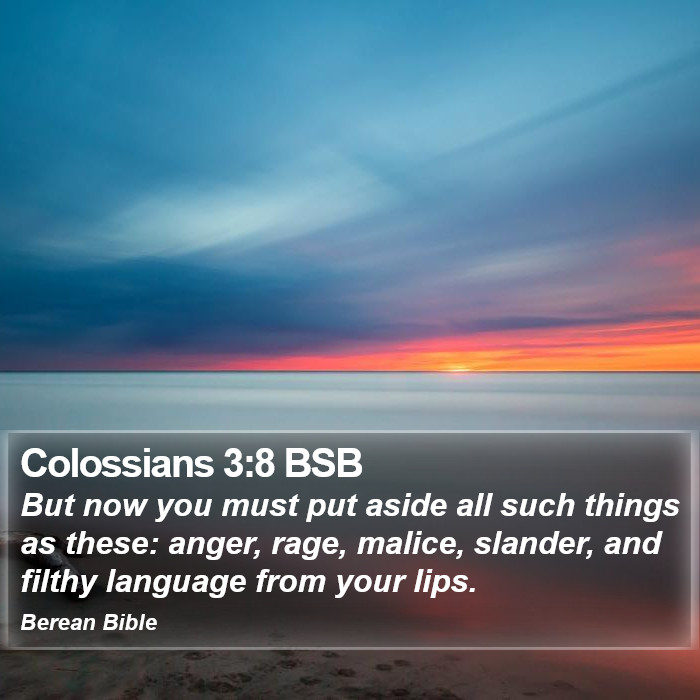 Colossians 3:8 BSB Bible Study