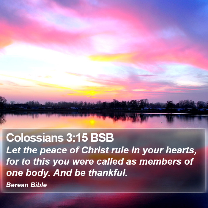 Colossians 3:15 BSB Bible Study