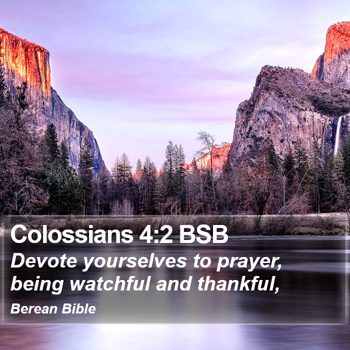 Colossians 4:2 BSB Bible Study