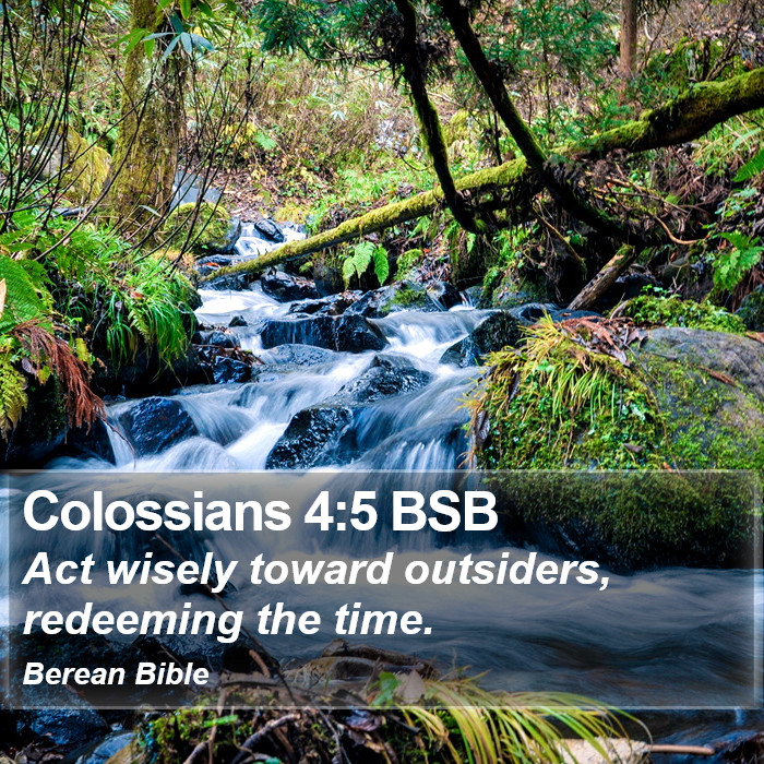 Colossians 4:5 BSB Bible Study