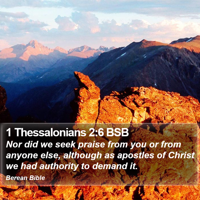 1 Thessalonians 2:6 BSB Bible Study