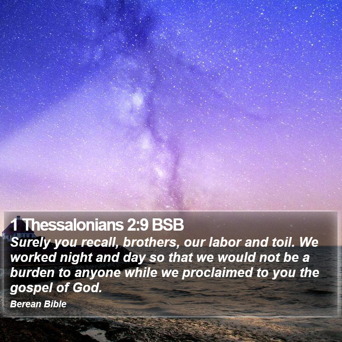 1 Thessalonians 2:9 BSB Bible Study