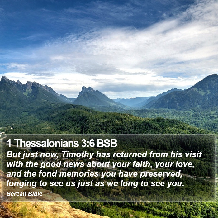 1 Thessalonians 3:6 BSB Bible Study