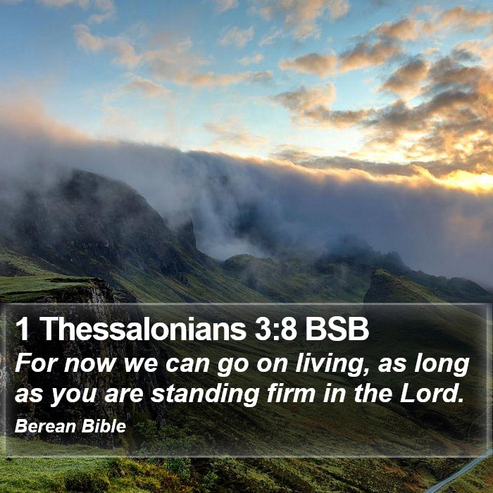 1 Thessalonians 3:8 BSB Bible Study