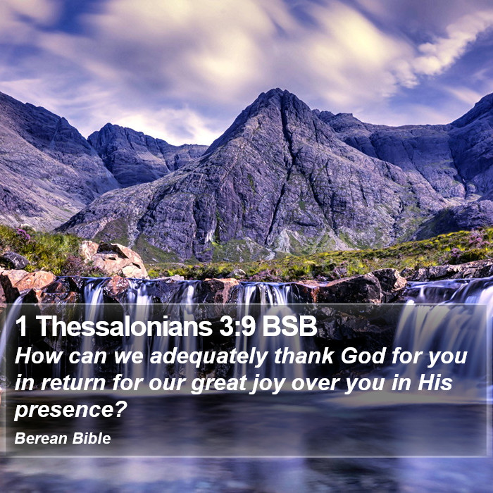 1 Thessalonians 3:9 BSB Bible Study