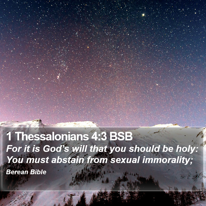 1 Thessalonians 4:3 BSB Bible Study