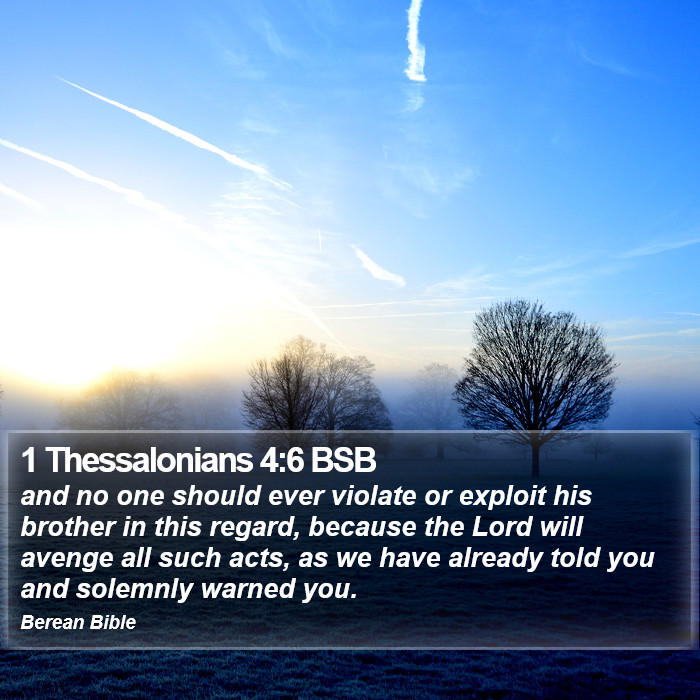 1 Thessalonians 4:6 BSB Bible Study