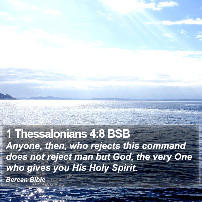 1 Thessalonians 4:8 BSB Bible Study