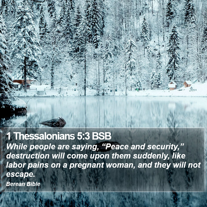 1 Thessalonians 5:3 BSB Bible Study