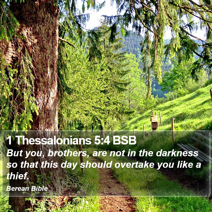 1 Thessalonians 5:4 BSB Bible Study