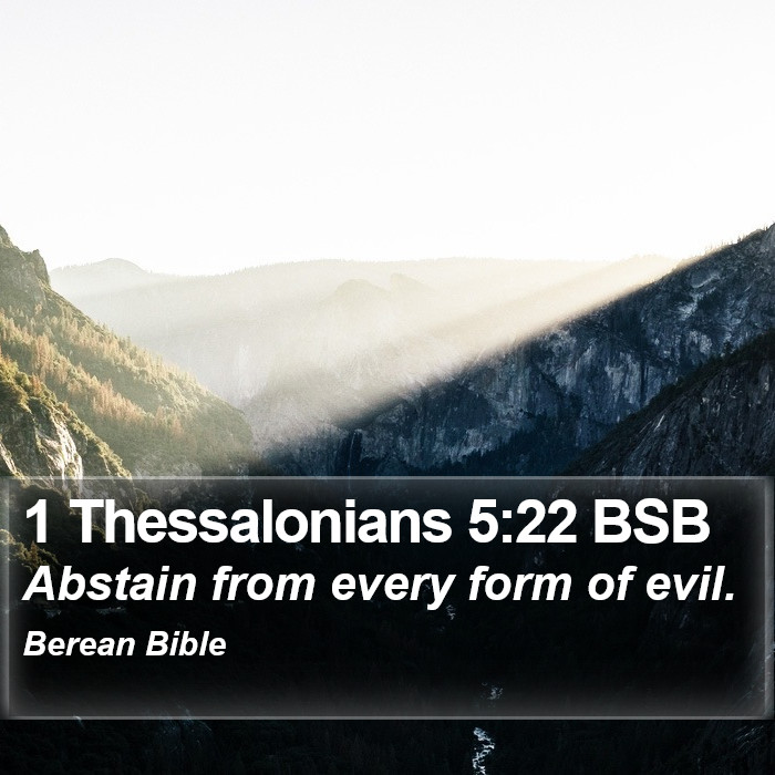 1 Thessalonians 5:22 BSB Bible Study