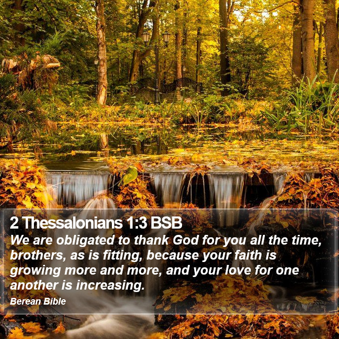 2 Thessalonians 1:3 BSB Bible Study