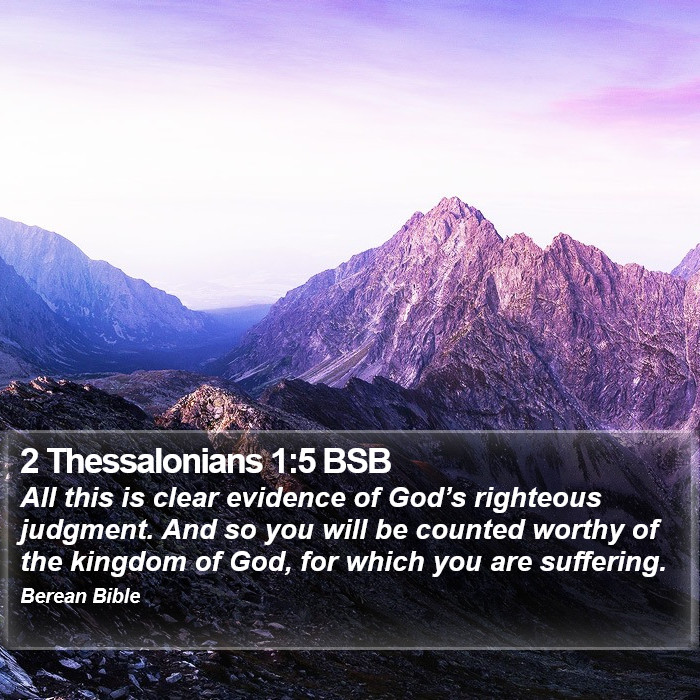 2 Thessalonians 1:5 BSB Bible Study