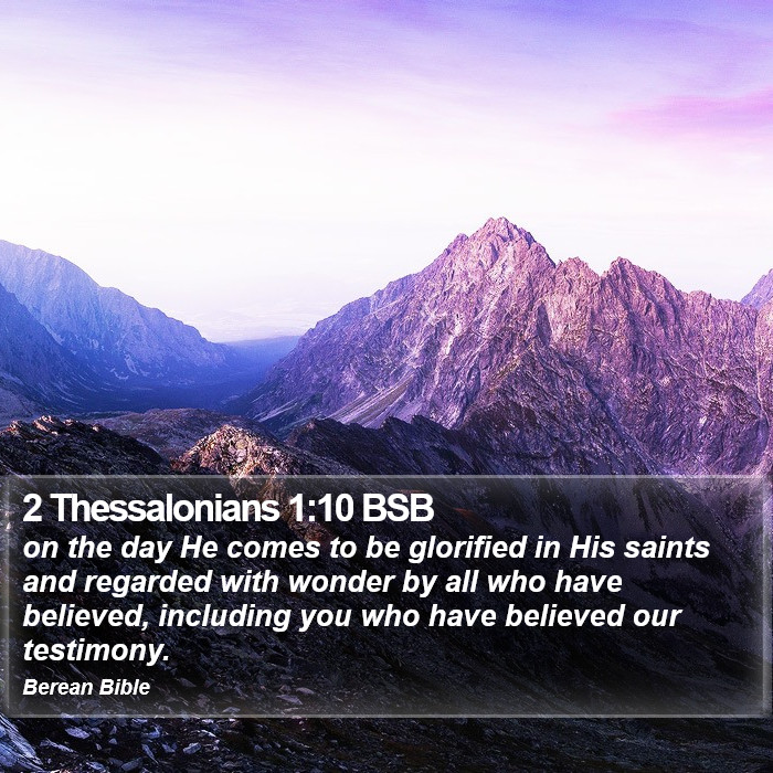 2 Thessalonians 1:10 BSB Bible Study