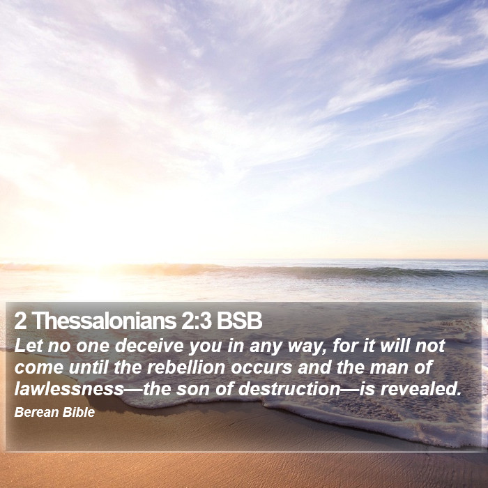 2 Thessalonians 2:3 BSB Bible Study