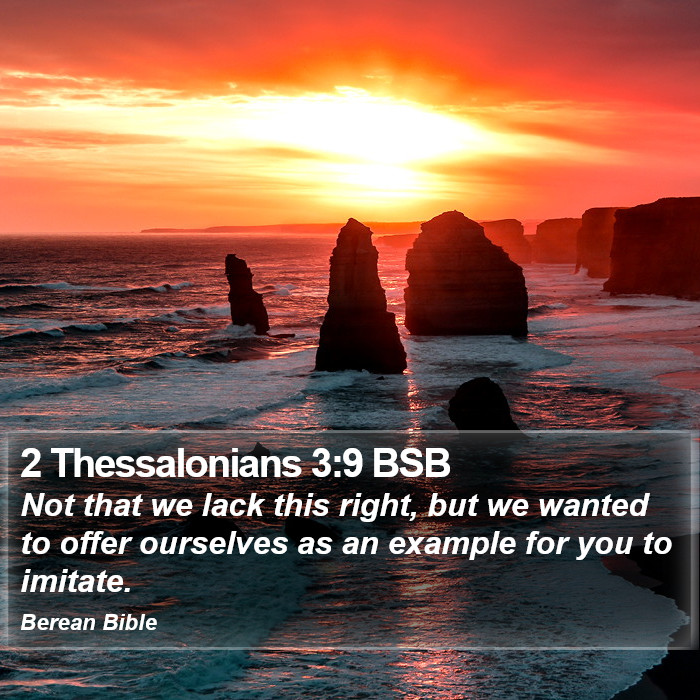 2 Thessalonians 3:9 BSB Bible Study