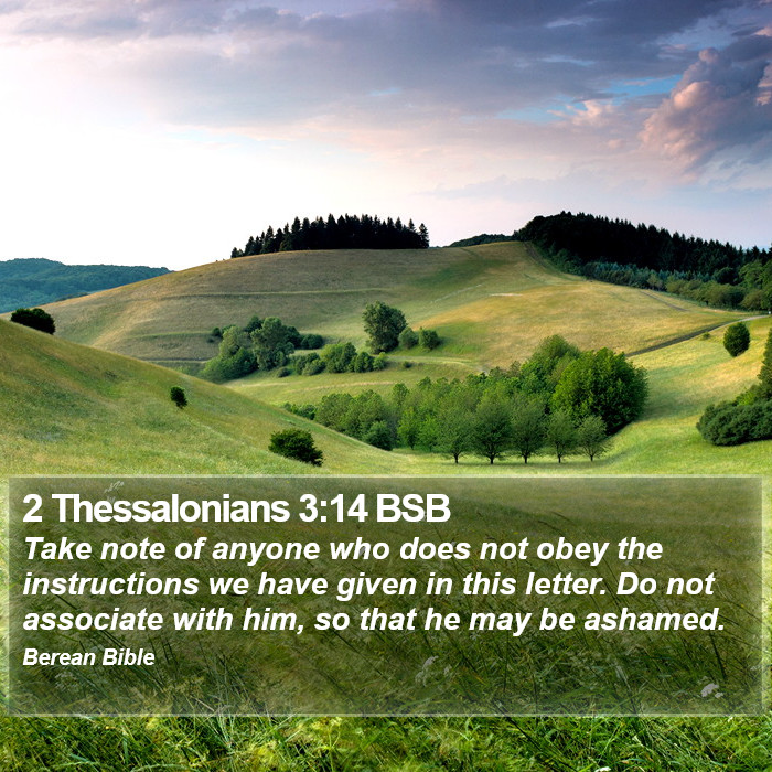 2 Thessalonians 3:14 BSB Bible Study