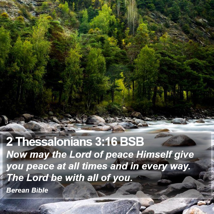 2 Thessalonians 3:16 BSB Bible Study