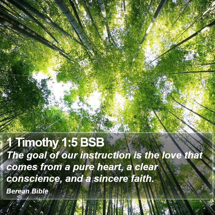 1 Timothy 1:5 BSB Bible Study