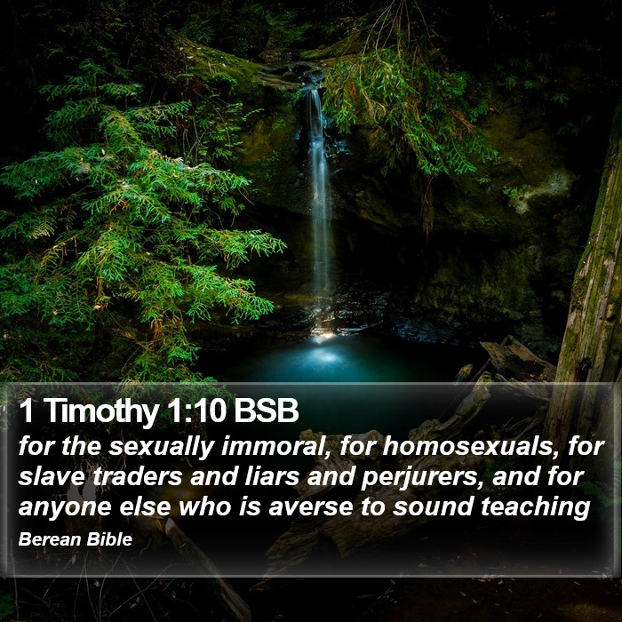 1 Timothy 1:10 BSB Bible Study