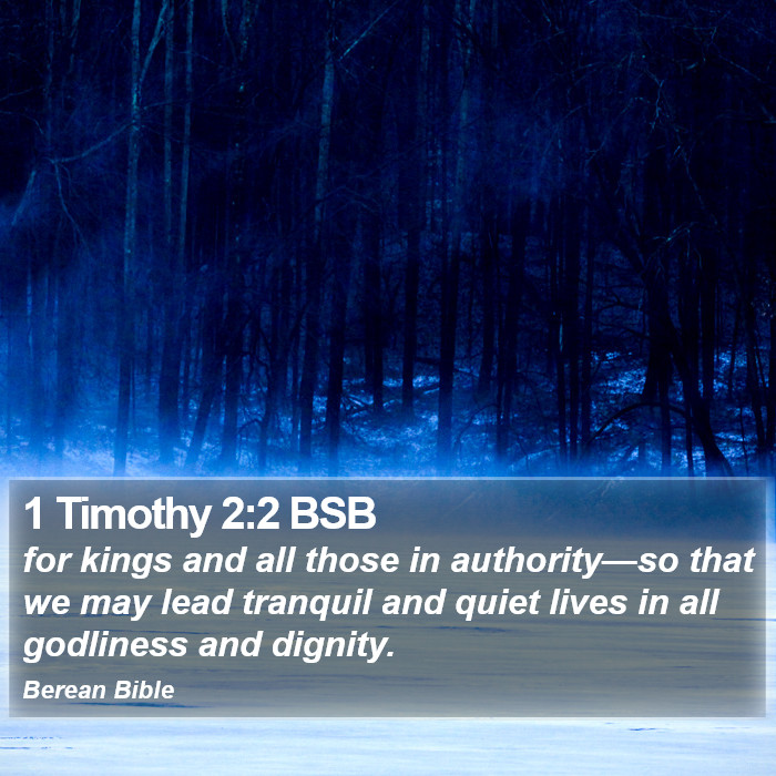 1 Timothy 2:2 BSB Bible Study