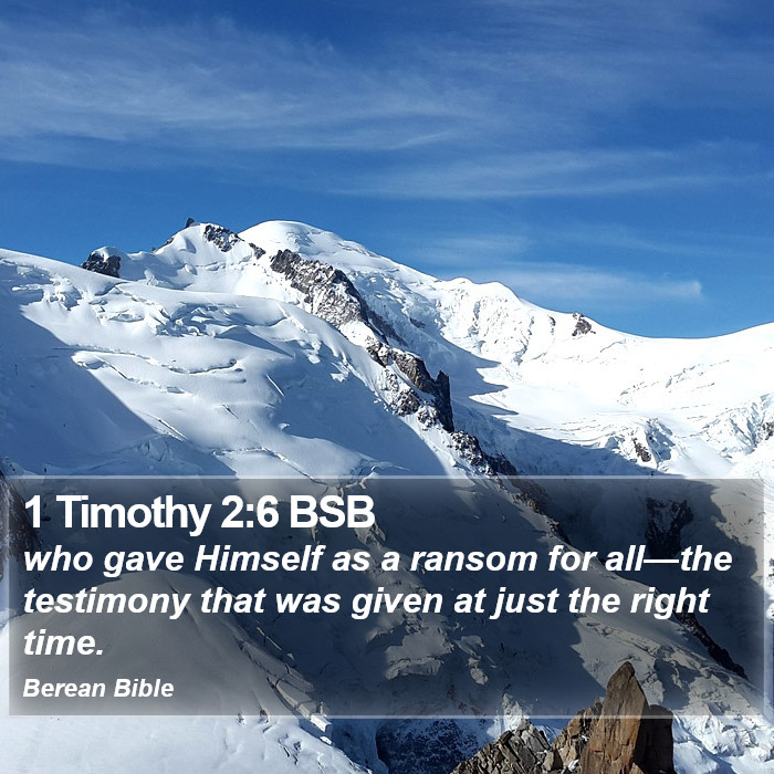 1 Timothy 2:6 BSB Bible Study