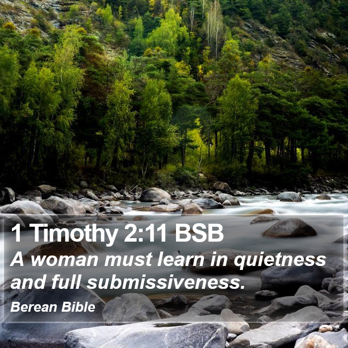 1 Timothy 2:11 BSB Bible Study