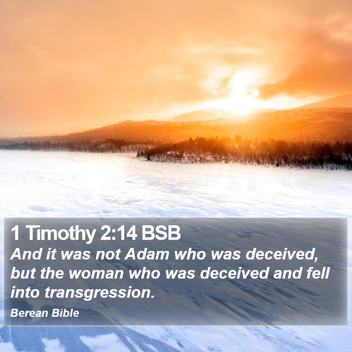 1 Timothy 2:14 BSB Bible Study