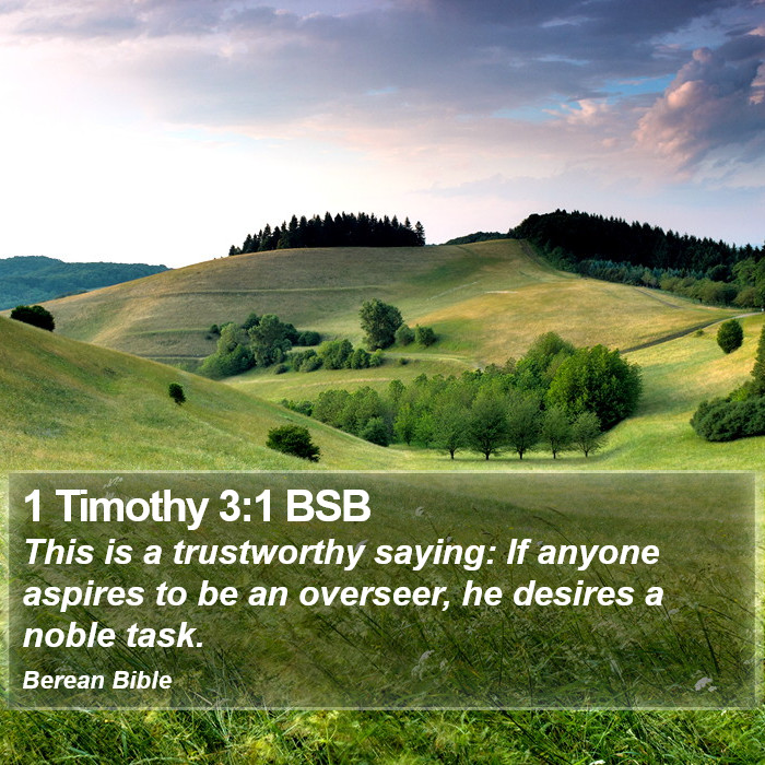 1 Timothy 3:1 BSB Bible Study