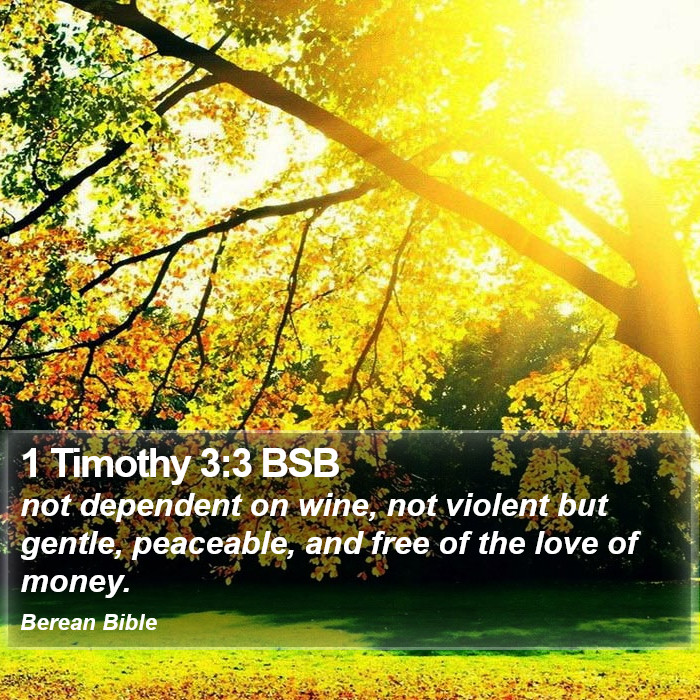 1 Timothy 3:3 BSB Bible Study