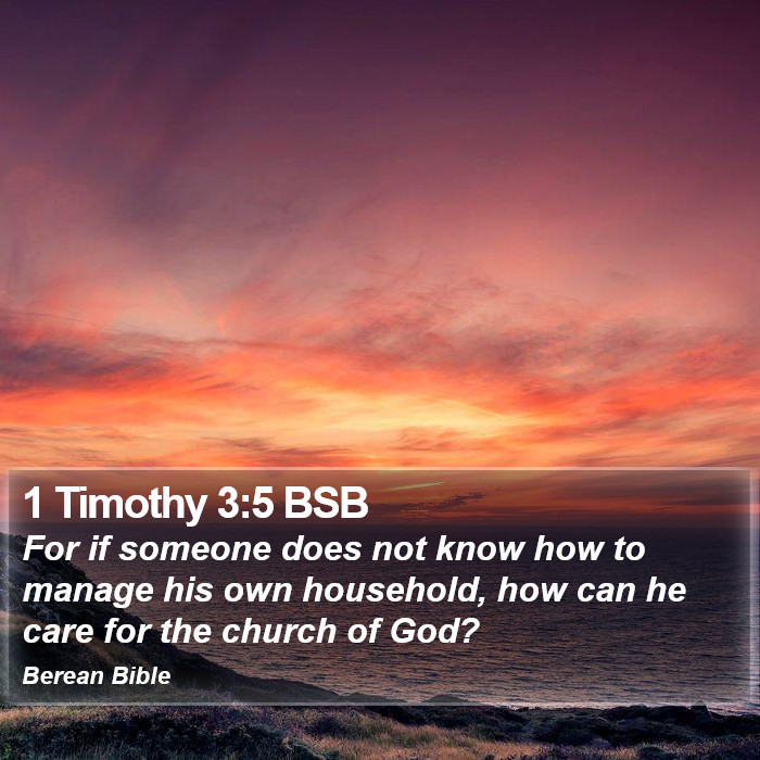 1 Timothy 3:5 BSB Bible Study