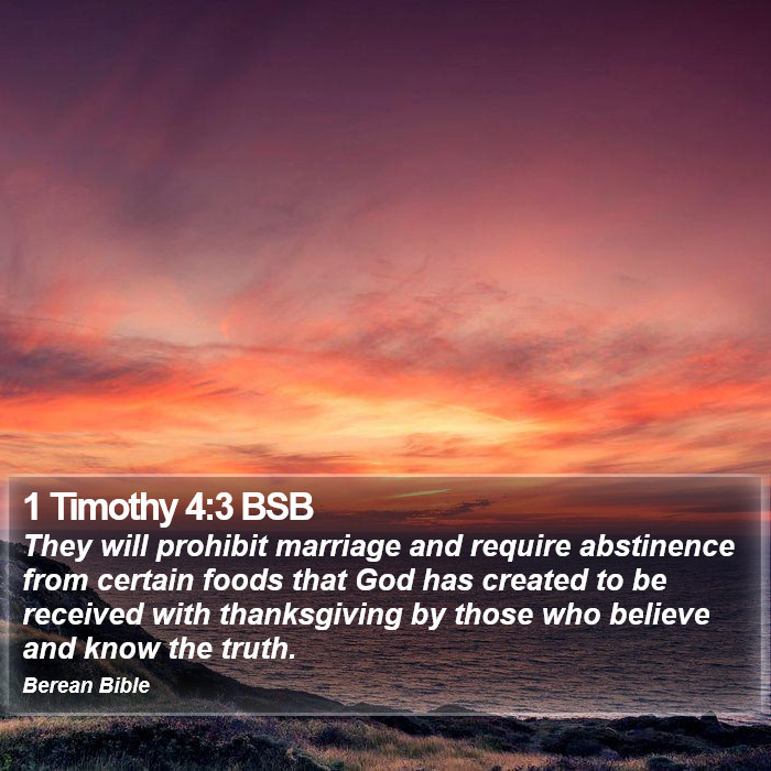 1 Timothy 4:3 BSB Bible Study