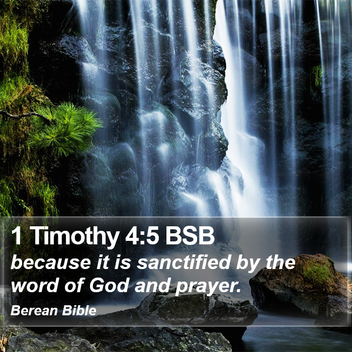 1 Timothy 4:5 BSB Bible Study