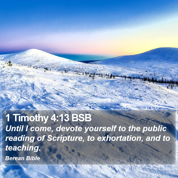 1 Timothy 4:13 BSB Bible Study