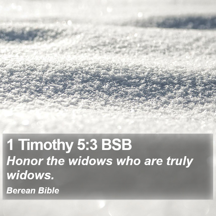 1 Timothy 5:3 BSB Bible Study