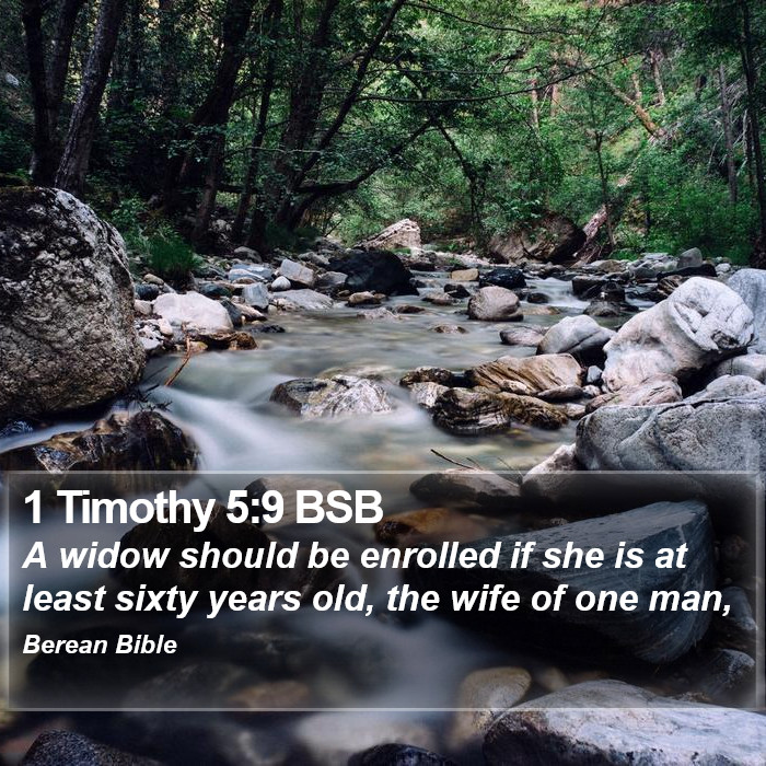 1 Timothy 5:9 BSB Bible Study