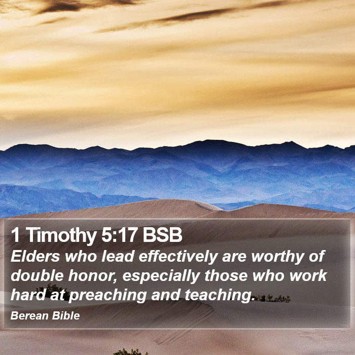 1 Timothy 5:17 BSB Bible Study