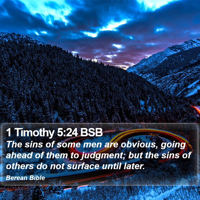 1 Timothy 5:24 BSB Bible Study