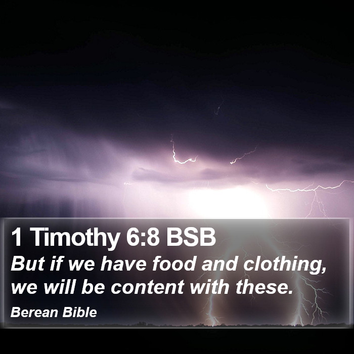 1 Timothy 6:8 BSB Bible Study