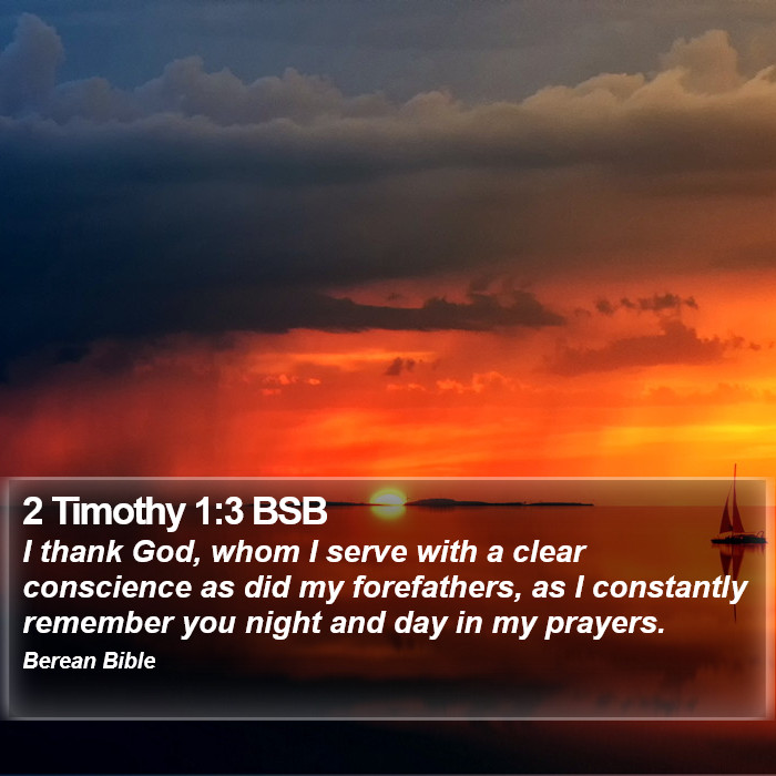 2 Timothy 1:3 BSB Bible Study